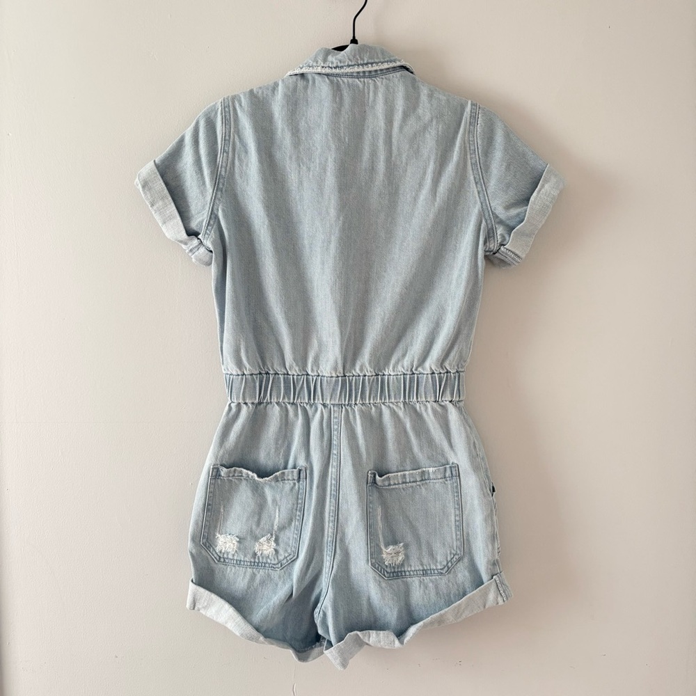 Show Me Your Mumu Cannon Romper in Dockside Denim Elastic Waistband Revolve - Picture 6 of 7